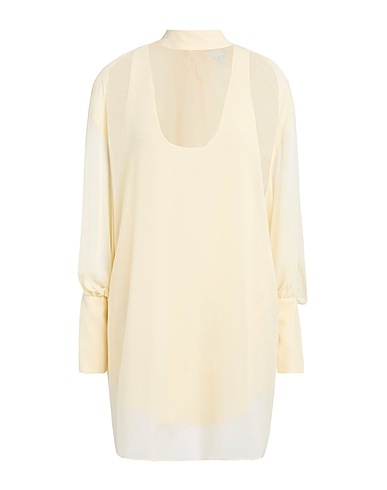 SA SU PHI Short dress Pastel yellow 100% Silk
