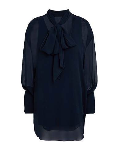 SA SU PHI Vestito corto Blu notte 100% Seta