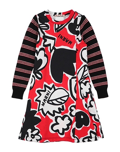 MARNI Dress Red 100% Cotton, Nylon, Wool, Rayon, Cashmere