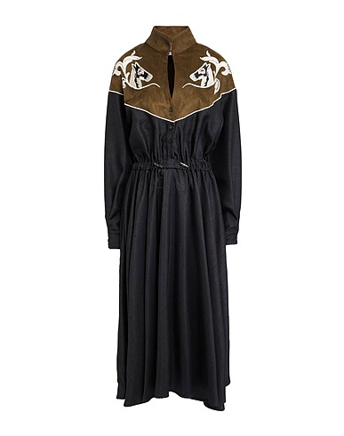 STELLA JEAN Midi dress Black 100% Polyester, Elastane