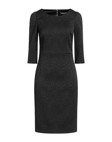 DOLCE&GABBANA Midi dress Black 56% Polyester, 25% Acrylic, 17% Viscose, 2% Elastane