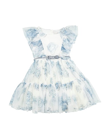 MONNALISA Dress Light blue 100% Polyester, Polyamide