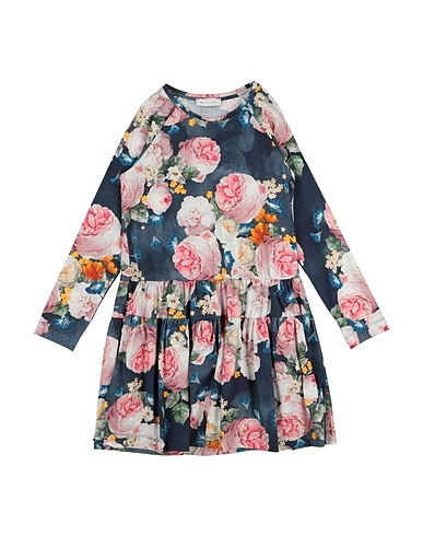 MONNALISA Dress Midnight blue 93% Cotton, 7% Elastane