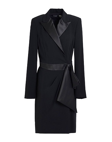 LAUREN RALPH LAUREN Blazer dress Black 91% Polyester, 9% Elastane