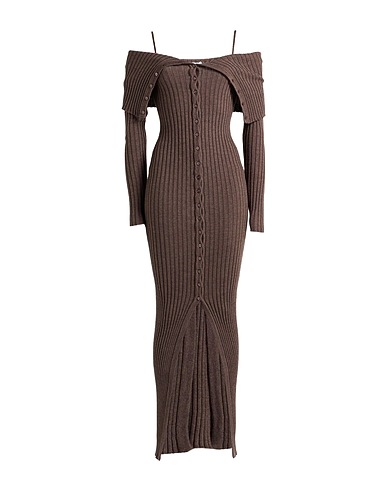 BLUMARINE Long dress Taupe 100% Wool