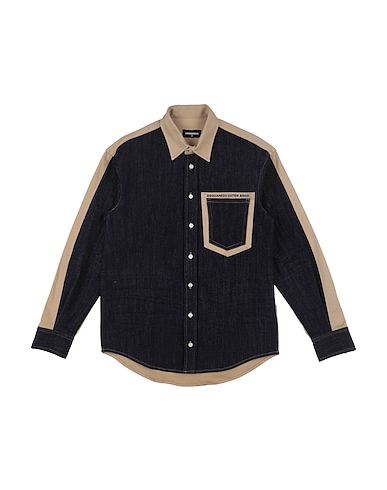 DSQUARED2 Denim shirt Blue 98% Cotton, 2% Elastane