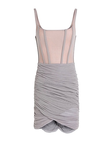ELISABETTA FRANCHI Kurzes Kleid Grau 90% Baumwolle, 10% Elastan