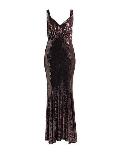 FELEPPA Long dress Bronze 92% Polyamide, 4% Metallic fiber, 4% Elastane