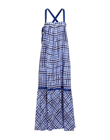 SEMICOUTURE Vestito lungo Blu 100% Cotone