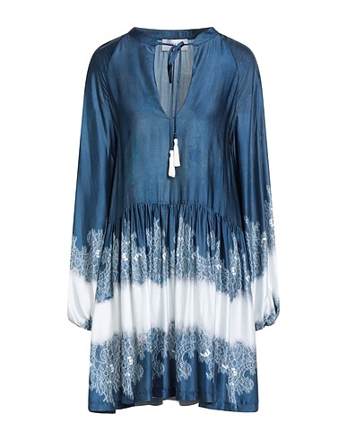 ERMANNO FIRENZE Short dress Midnight blue 100% Viscose