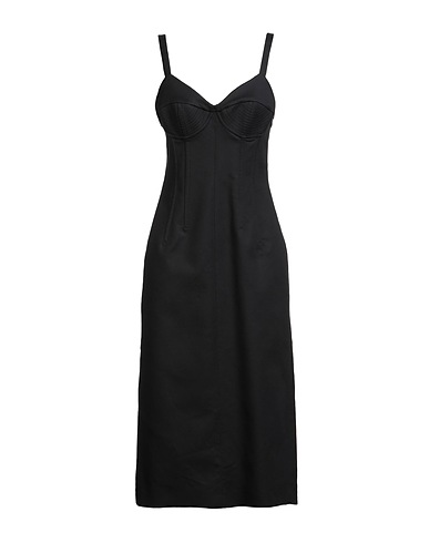 SPORTMAX Midi dress Black 98% Cotton, 2% Elastane