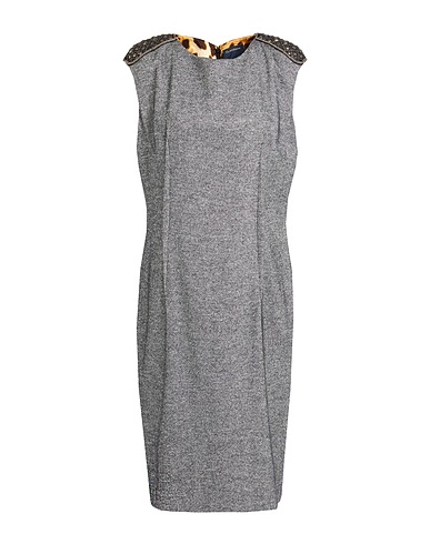 CAVALLI CLASS Midi dress Black 32% Wool, 29% Cotton, 29% Acrylic, 10% Polyamide