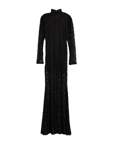 ALBERTO AUDENINO Langes Kleid Schwarz 84% Polyamid, 16% Elastan