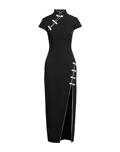 SAU LEE Long dress Black 100% Polyester