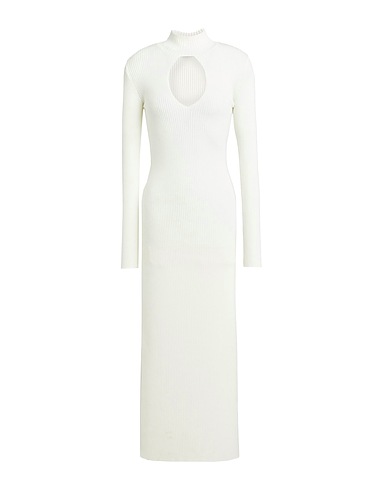 AKEP Long dress Cream 89% Viscose, 8% Polyamide, 3% Elastomultiester