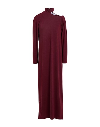 JIJIL Long dress Burgundy 83% Polyester, 14% Viscose, 3% Elastane