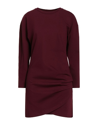 VICOLO Sheath dress Burgundy 68% Viscose, 28% Polyamide, 4% Elastane