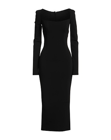 DOLCE&GABBANA Midi dress Black 91% Viscose, 5% Polyamide, 4% Elastane