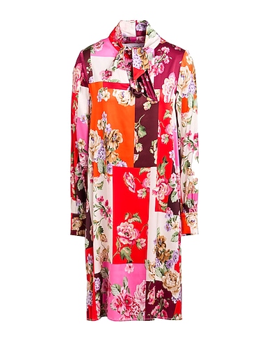 SHIRTAPORTER Short dress Red 97% Viscose, 3% Elastane