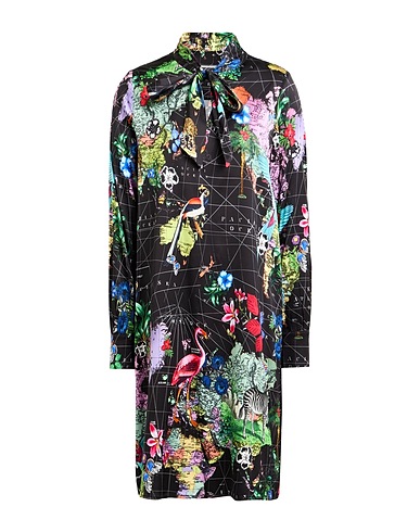 SHIRTAPORTER Short dress Black 97% Viscose, 3% Elastane