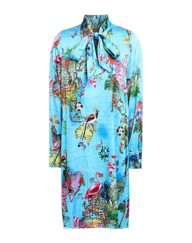 SHIRTAPORTER Short dress Azure 97% Viscose, 3% Elastane