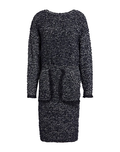 ELISABETTA FRANCHI Midi dress Black 50% Polyamide, 25% Synthetic fibers, 18% Wool, 4% Mohair wool, 3% Alpaca wool
