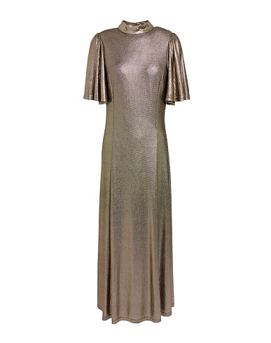 NÜMPH Midi dress Gold 95% Polyester, 5% Elastane