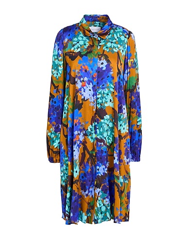 ROBERT FRIEDMAN Shirt dress Bright blue 97% Viscose, 3% Elastane