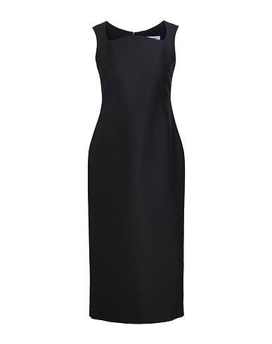 SANDBEIGE Midi dress Black 85% Wool, 15% Silk