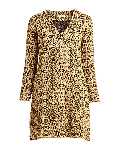 SIYU Short dress Sand 100% Merino Wool