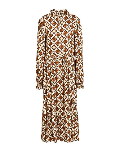 SHIRTAPORTER Midi dress Brown 100% Viscose