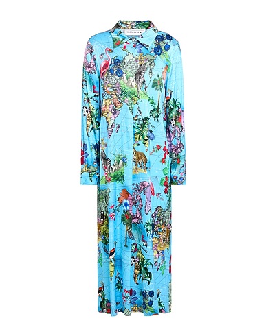 SHIRTAPORTER Midi dress Azure 97% Viscose, 3% Elastane