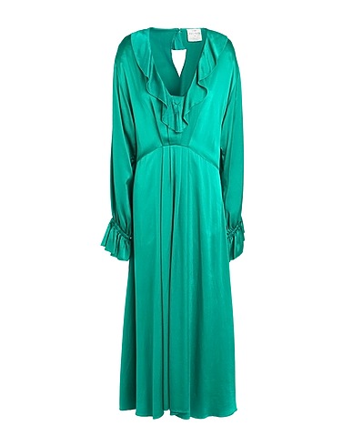 FORTE_FORTE Midi dress Emerald green 100% Silk