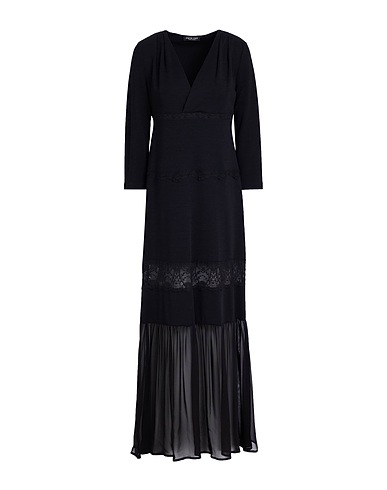 TWINSET Long dress Black 59% Polyamide, 41% Wool, Viscose, Cotton