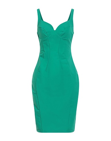 ELISABETTA FRANCHI Midi dress Emerald green 86% Polyamide, 14% Elastane
