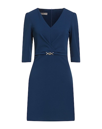 RINASCIMENTO Short dress Navy blue 95% Polyester, 5% Elastane