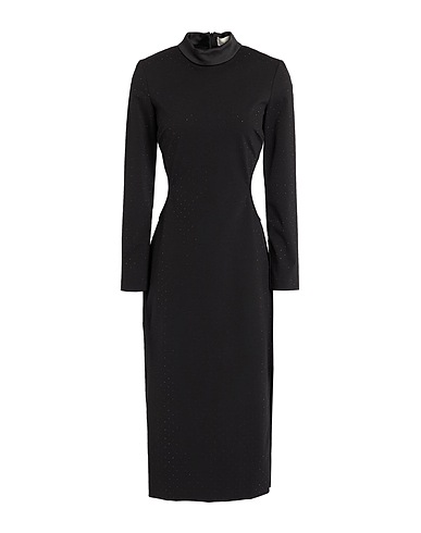 VICOLO Midi dress Black 45% Polyamide, 41% Viscose, 9% Polyester, 5% Elastane