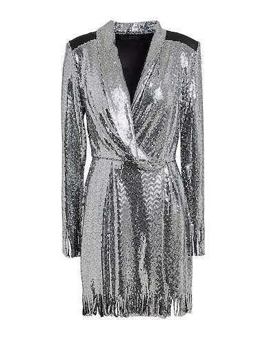 FELEPPA Short dress Silver 95% Polyester, 5% Elastane