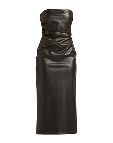 SOUVENIR Midi dress Chocolate brown 100% Polyester