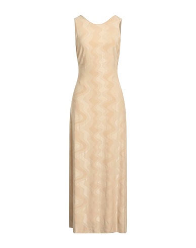 GIORGIO ARMANI Long dress Beige 92% Viscose, 8% Elastane