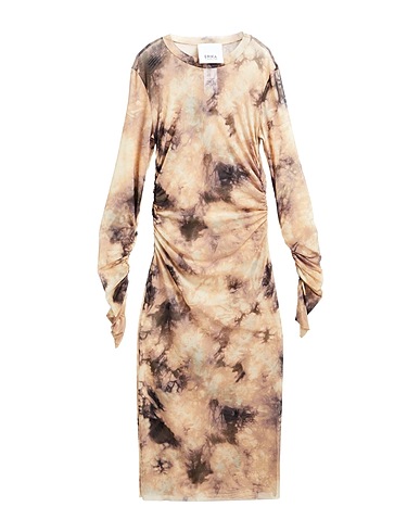 ERIKA CAVALLINI Midi dress Beige 94% Polyamide, 6% Elastane