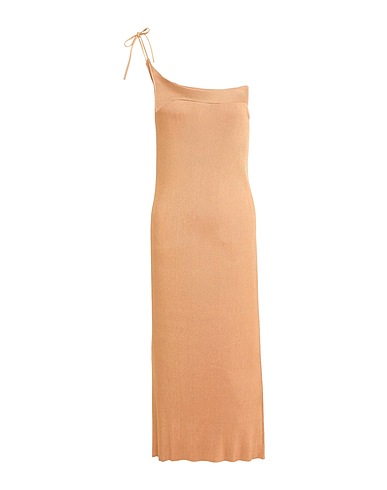 LA GALPA Vestito midi Cammello 100% Viscosa, Modacrilico