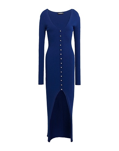 DONDUP Langes Kleid Marineblau 70% Viskose, 30% Polyester