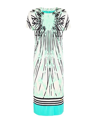 CAVALLI CLASS Midi dress Light green 100% Viscose, Polyester