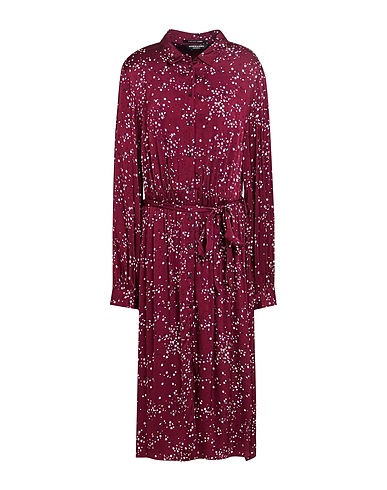 MAISON SCOTCH Midi dress Burgundy 100% Viscose