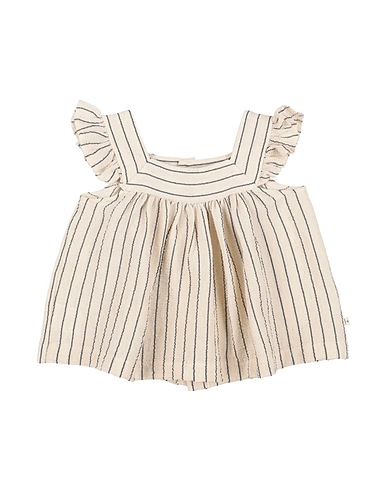 1 + IN THE FAMILY Vestido para bebé  Beige 57% Cotton, 34% Viscose, 9% Linen