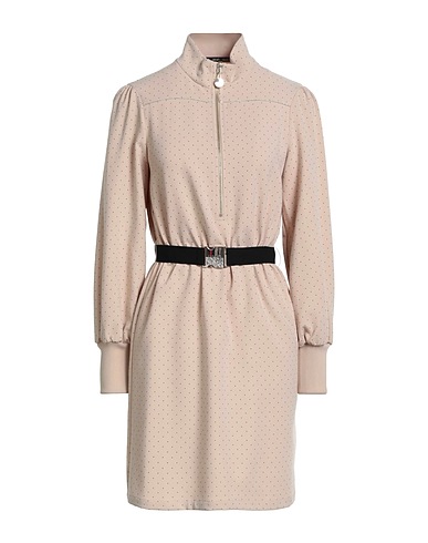LIU •JO Kurzes Kleid Beige 63% Polyester, 33% Viskose, 4% Elastan