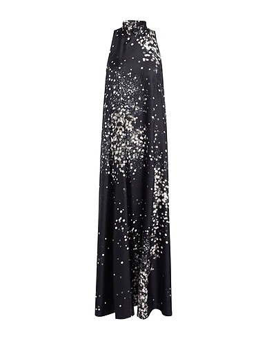 ALYSI Long dress CHOCOLAT Black 100% Silk