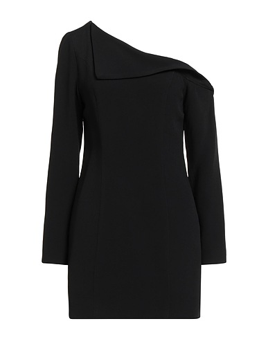 FEDERICA TOSI Elegant dress Black 50% Acetate, 50% Viscose, Polyester