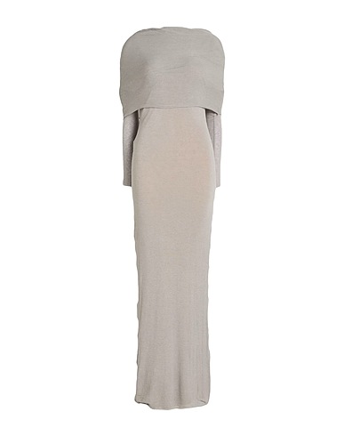 ALYSI Long dress Light grey 65% Viscose, 29% Wool, 6% Elastane